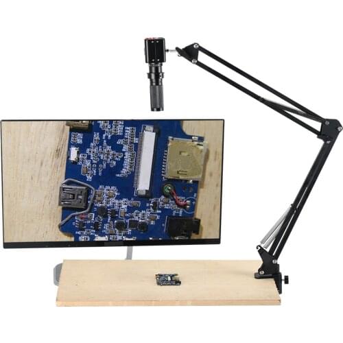 16MP 1080P HD Digital Microscope HY-5199 150X C-Mount Lens HDMI USB Industrial Microscope Camera for Phone Repair Soldering