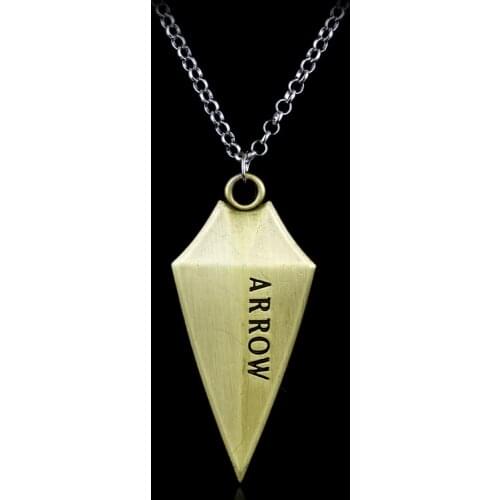 Dongsheng Fashion Jewelry Green Arrow Logo Oliver Queen Hero TV Pendant Necklace Suspension Arrow Choker Necklace Collier-30