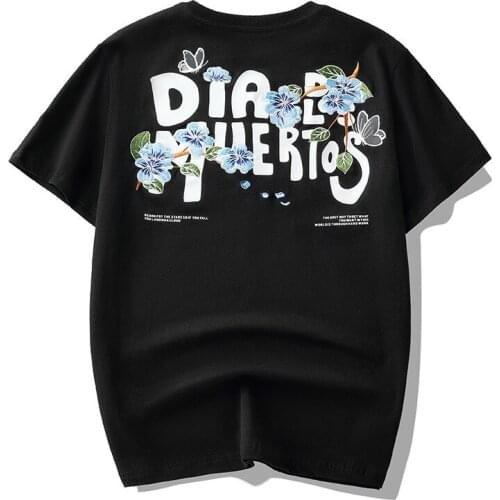 The new spring and summer 2021 cotton tide loose short sleeve T-shirt male the current Chinese wind menswear phoenix embroidery