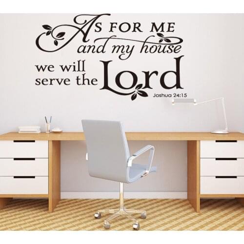 Christians We Will Serve The Lord Vinyl Wall Stickers Decals Home Decor Living Room Bedroom Decoration Wall Art Murals