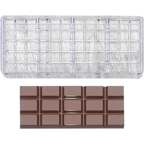 Kapmore 1pc Transparent Chocolate Mold Reusable Rectangle Cake Mold Plastic Cake Chocolate Mold DIY Baking Tools Accessories