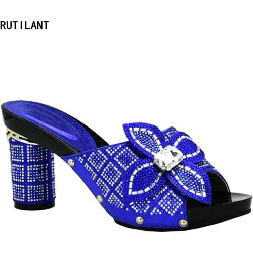 Latest African Slippers Summer High Heels African Sandals Heels Pumps African Wedding Shoes Nigerian Shoes African Summer Shoes