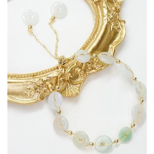 New Arrival Vintage Round Lucky Jade Handmade Winding Drawable Beaded Strand Bracelets for Women Fashion Jewelry YBR360