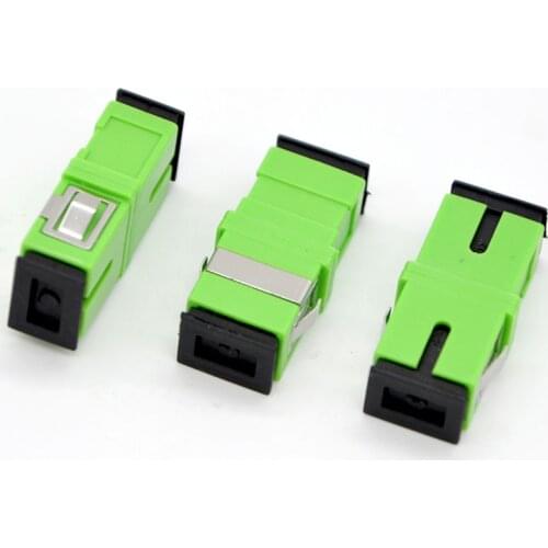 GONGFENG100PCS HOT SALE New SC/APC Fiber Optical Connector Simplex No Ear Flange Coupler Adapter Square joint Special Wholesale