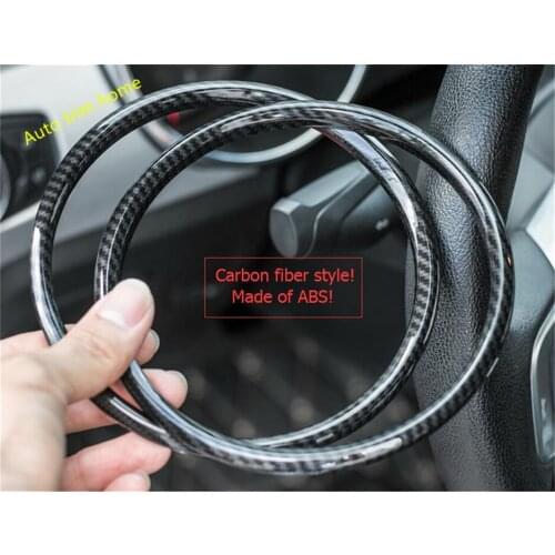 Dashboard Tachometer Display Decoration Ring Cover Trim ABS Carbon Fiber Style For Ford Mustang 2015 2016 2017