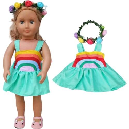 New Born Baby Doll Dress Clothes 18 Inch American Doll Clothes Skirt