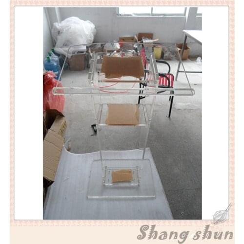Transparent Plexiglass Podium Pulpit Lectern Acrylic Lectern Church Pulpit Clear Plastic Church Podium
