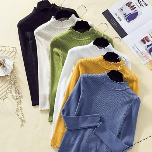 Pullovers sweater Woman 2020 winter Base sweater turtleneck Solid Female sweater Ladies sweater Pull femme Jumper Dames sweaters