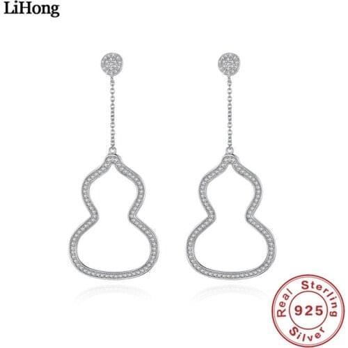 Silver Jewelry 925 Silver Stud Earrings Hyacinth AAA Zircon Crystal Stud Earrings Women Jewelry