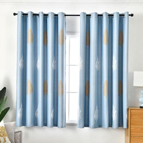 Modern Short Curtains For Kitchen Leaves Design Curtain For Living Room The Bedroom Window Drapes Blinds Balcony Pastoral Door