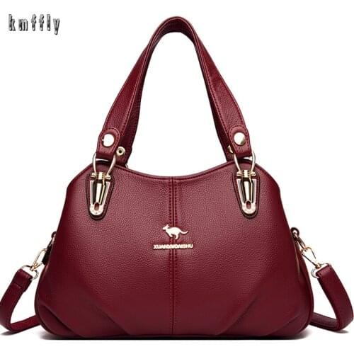 High Quality PU Leather 3 Layers Large Capacity Handbags Purses Fashion Shoulder Bags for Women 2021 Crossbody Bags Sac a Main