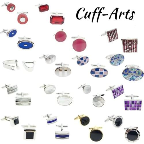 Cufflinks For Men Colorful Cufflinks Semi-Stone Mother of Pearl and Onyx Cuffinks Shirt Cuff LinksBy Cuffarts PT0021