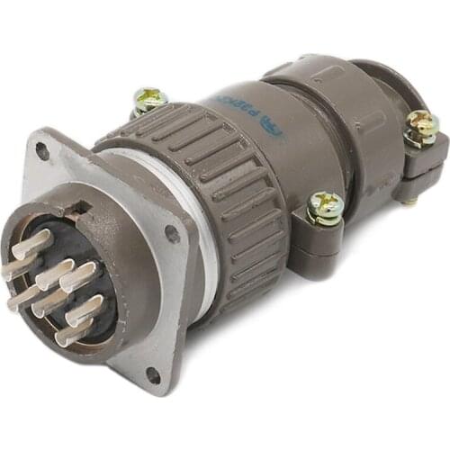 ZHQCN Industry 7A 400V AC DC Power M32 Waterproof IP67 8 Pin Electrical Wire Automotive Connector Female to Male Plug Socket