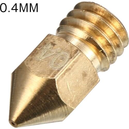 10pcs/pack 3D Printer Nozzle 0.4mm MK8 Extruder Brass Nozzle Head 1.75mm Filament for Anet A8 CR-10 Ender 3
