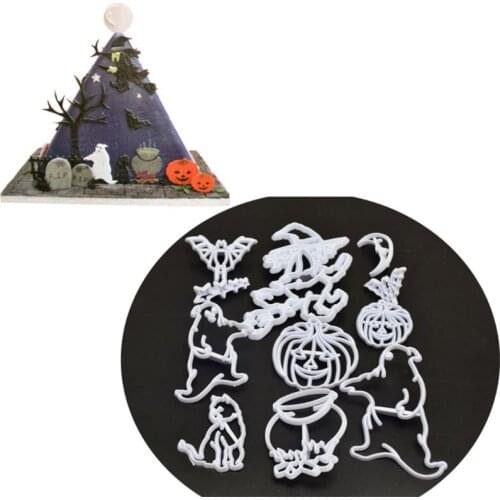 11Pcs Halloween Cake Mold Chocolate Cookie Cutter Fondant Decoration Tool