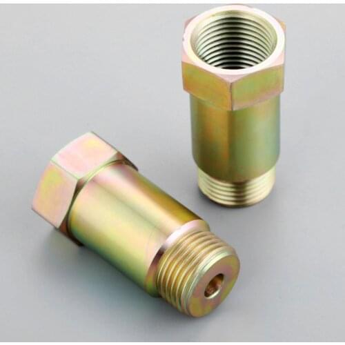 Universal 2Pcs M18x1.5 O2 Iron Plating Zinc Sensor Spacer Adapter Isolator Extender Bung Adapter Car Part