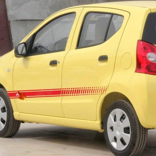 2pcs Car Side Sticker For Suzuki ALTO Car Side Stripes Skirts Graphics Vinyl Film Decals Auto Tuning Accessories