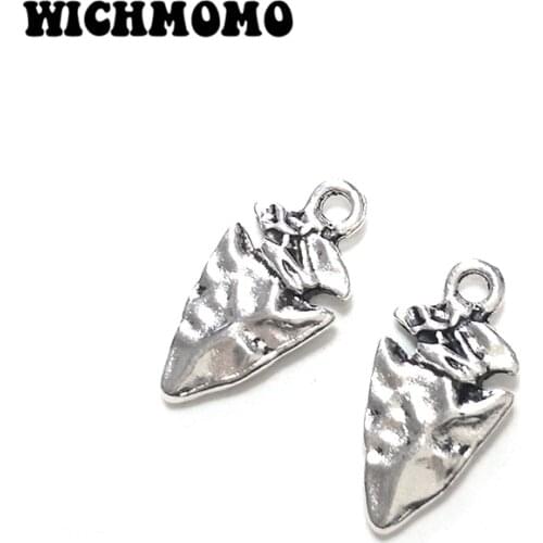 2019 New Fashion 21mm 10pieces/bag Zinc Alloy Spearhead Shape Charms Pendant for Necklace Bracelet Jewelry Accessories