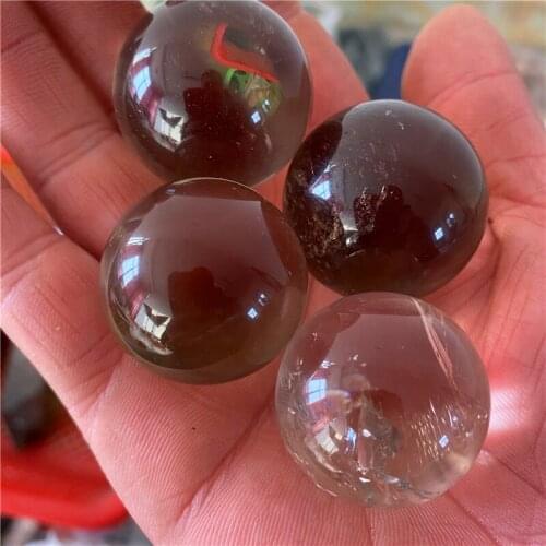 25mm Natural Quartz Crystal Morion Ball Point Healing Home Feng Shui Decoration