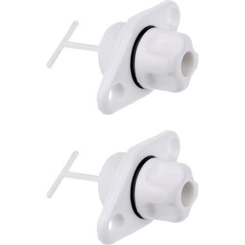 2x Marine Boat Transom Drain Screw Bung & Socket Fits 1 Inch Diameter Hole