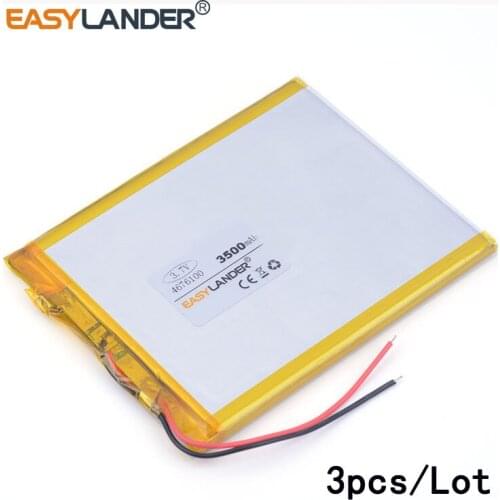 3pcs/Lot 4676100 3.7V 3500mah lithium Li ion polymer rechargeable battery For VI30W CHUWI V8HD PDA Tablet IPAQ MID pad