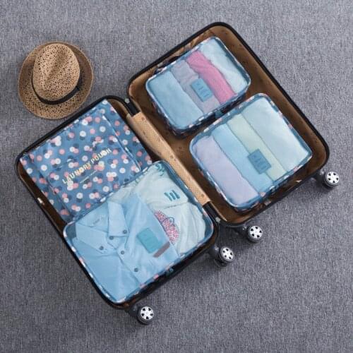 6 Pieces Of Travel Storage Bag Set Clothes Tidy Storage Closet Suitcase Bag Dustproof And Waterproof Design Storage Bag