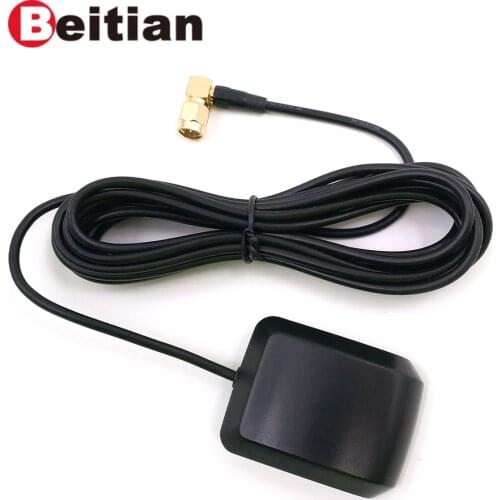 BEITIAN,external GPS Glonass Dual antenna,high gian active patch ceramic antenna,GNSS antenna,SMA male Bend connector,GN-13W