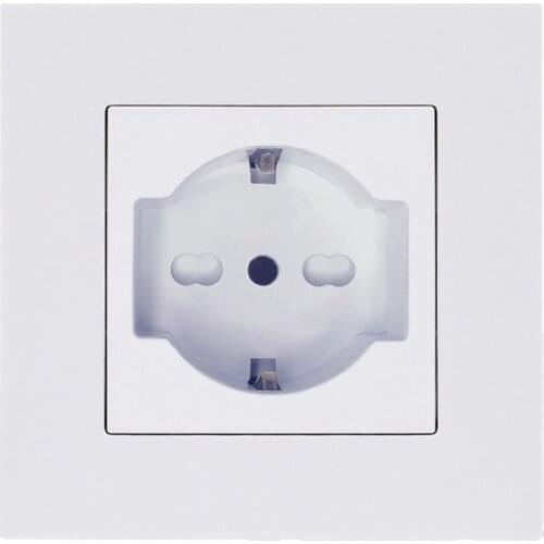 Depoguye White electrical socket Italy, 86mm*86mm Chile Plugs wall panel socket, 16A power socket AC110V-250V