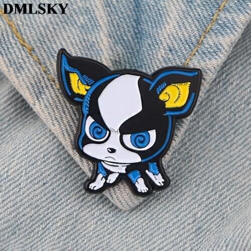 DMLSKY Cute dog Pins Metal Badge Cartoon Character Kawaii Pins Icon on The Backpack Pin Brooches for Clothing Tie Pins M3903