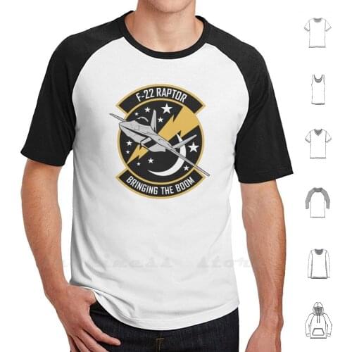 F-22 Raptor T Shirt Print Big Size 6xl Cotton New Cool Tee Air Force Fighter Plane Usaf Fighter Pilot Jet Fighter 5th