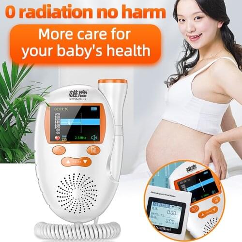 Fetal Doppler for Baby Heartbeat Detector LED Portable Ultrasound Heart Rate Monitor Pregnant Mom Household Pocket Doppler