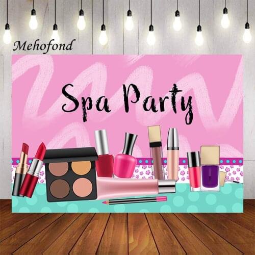 Mehofond Photography Background Spa Party Make Up Teens Girls Princess Sweet 16th Birthday Party Backdrop Banner Photo Studio
