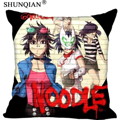 Custom Pillowcase Gorillaz Square Zipper Pillow Cover 35X35,45X45,60X60cm(Two Sides) Print Your Pictures Pillow Cases