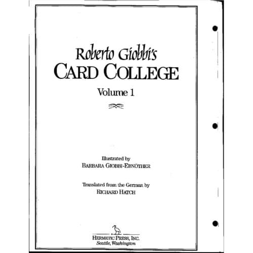 Card College 1-5 - Roberto Giobbi magic tricks- (only magic instruction ，no gimmicks include)