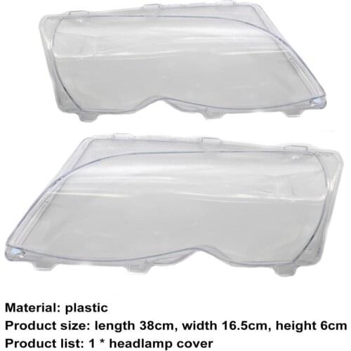 Headlight Shell High Durability Waterproof Plastic Right Left Auto Part Headlamp Lens Cover Lampshade for BMW E46 Sedan 02-05