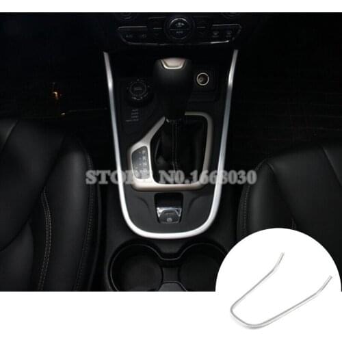 Matte Silver Center Gear Shift Box Frame Cover Trim For Jeep Cherokee 2014-2016 Car accesories interior Car decoration