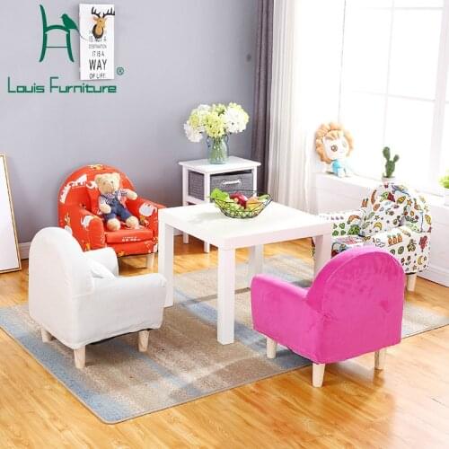 Louis Fashion Childrens Sofa Nordic Minimalist Modern Cartoon Fabric Washable Lazy People Reading