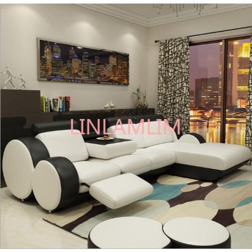 Living Room Sofa set corner sofa L real genuine cow leather sectional sofas minimalist modern muebles de sala moveis para casa