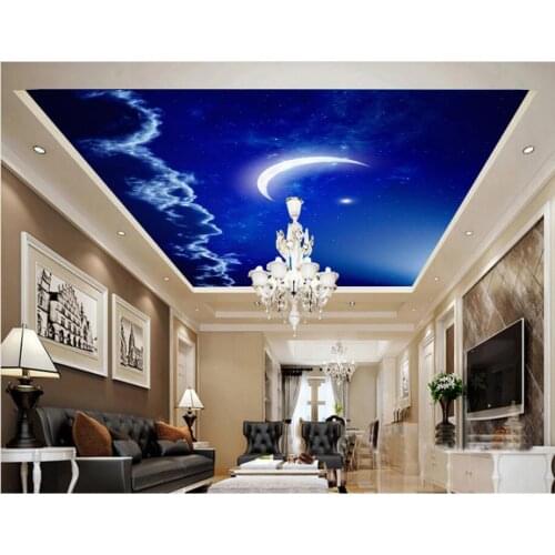 Mural Paintings Living Room Ceiling Wallpaper Moon ceilings sky ceiling