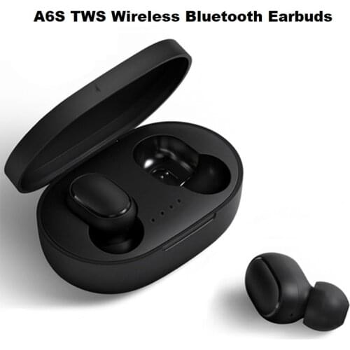 A6S TWS Bluetooth 5.0 Earphone, Wireless Sports Earbuds for Xiaomi Redmi Airdots Smartphone