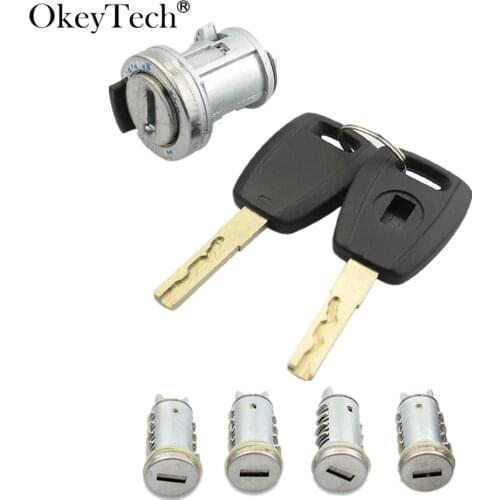 Okeytech SIP22 Blade Car Lgnition Lock Set For Fiat Car Milling Lock Original Modified Car Door Cylinder Trunk Lock