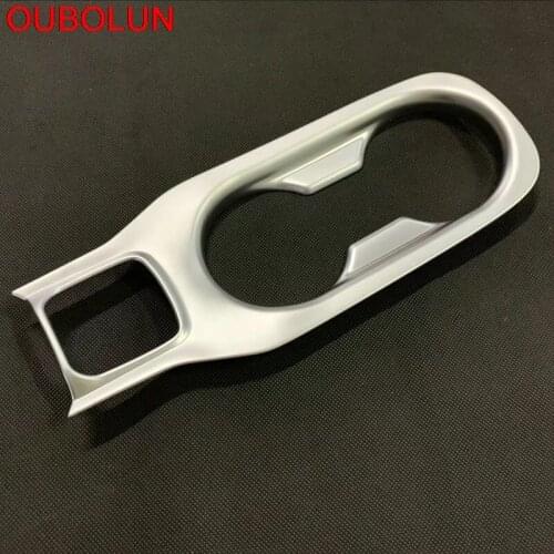 OUBOLUN Interior Accessories For Toyota Corolla Auris Sport E210 Hatchback 2019 Front Water Cup Holder Cover Trim ABS Chrome