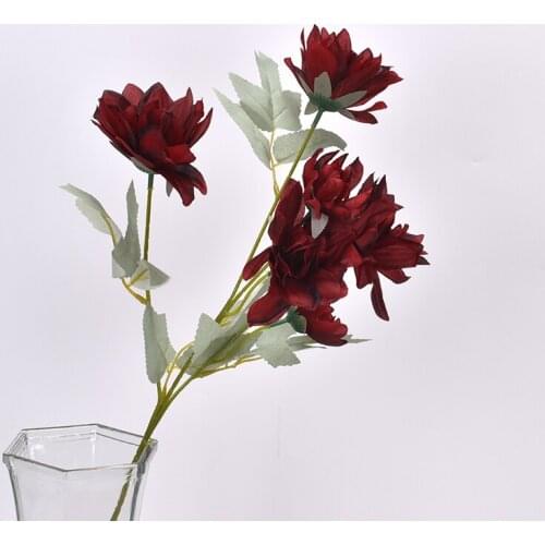 6 Head Peony Artificial Silk Flowers for Diy Home Decoration Wedding Bouquet Bride High Quality Fake Flower Faux Living Room