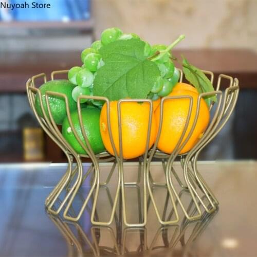 Fruit Storage Rack Creative Fruit Basket Living Room Kitchen Storage Rack Round Storage Basket Dried Fruit Plate Home Decoration