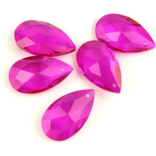 Rose 38mm/50mm/63mm/76mm Crystal Chandelier Parts Almond Crystal Chandelier Beads Lighting Prism Pendant Hanging Parts