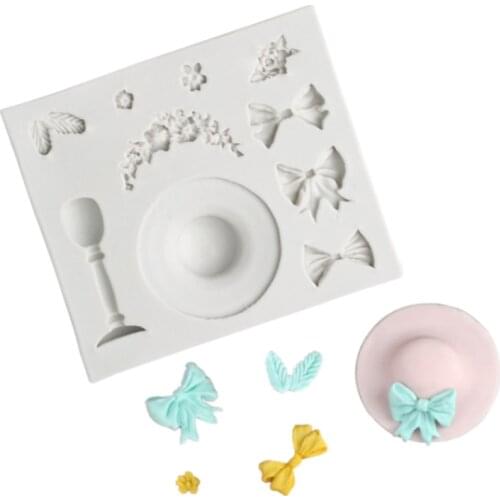 Bow Hat Silicone Molds Fondant Cakes Decorating Tools Silicone Molds Sugarcraft Chocolate Baking Tools For Cakes Gumpaste Form