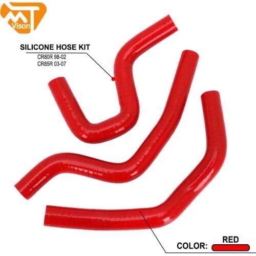Motorcycle Engine Silicone Radiator Coolant Hose For Honda CR80R 1998-2002 CR85R 2003-2007