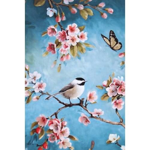 Plum bird The wooden puzzle 520 pieces ersion jigsaw puzzle white card adult childrens educational toys