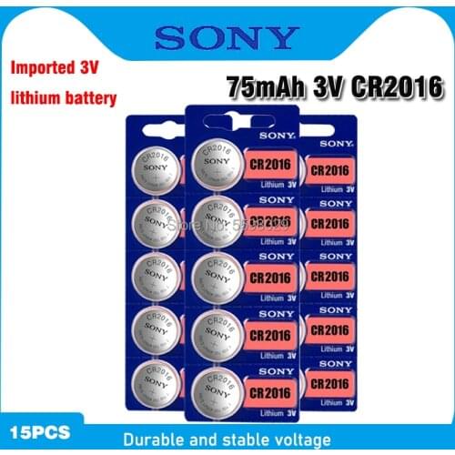 15PC SONY cr2016 Lithium Battery 3V Li-ion Button Battery Watch Coin Cell Batteries cr 2016 DL2016 ECR2016 BR2016 For Watch