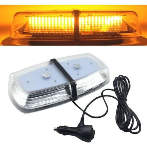 DC12V 24V 72 LED Amber Car Roof Strobe light Emergency Beacon Flashing warning Lamp lighting Magnetic Mounted